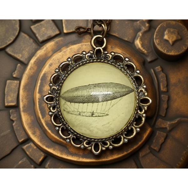 Wisiorek Steampunk z Grafiką - Balon II