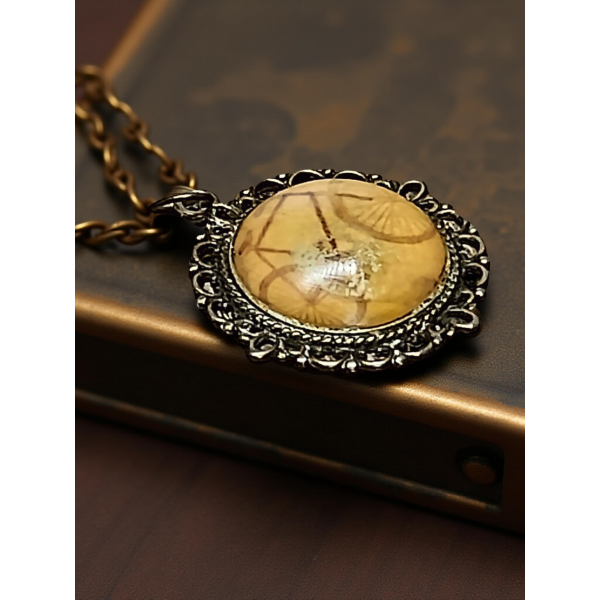 Wisiorek steampunk z grafiką - Rower VII