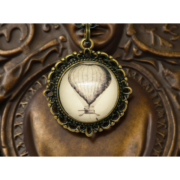 Wisiorek Steampunk z Grafiką - Balon I